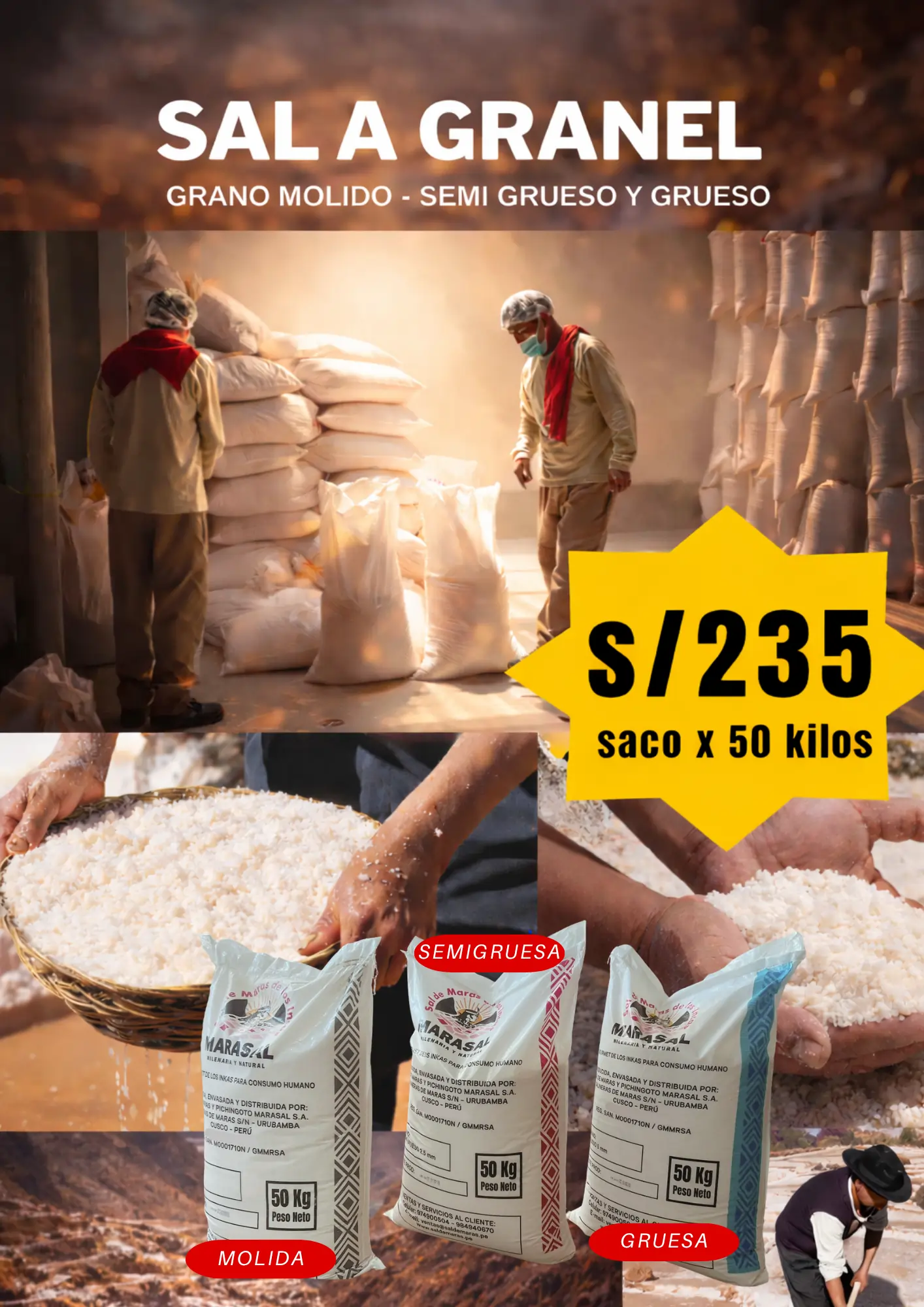 sal de maras por mayor